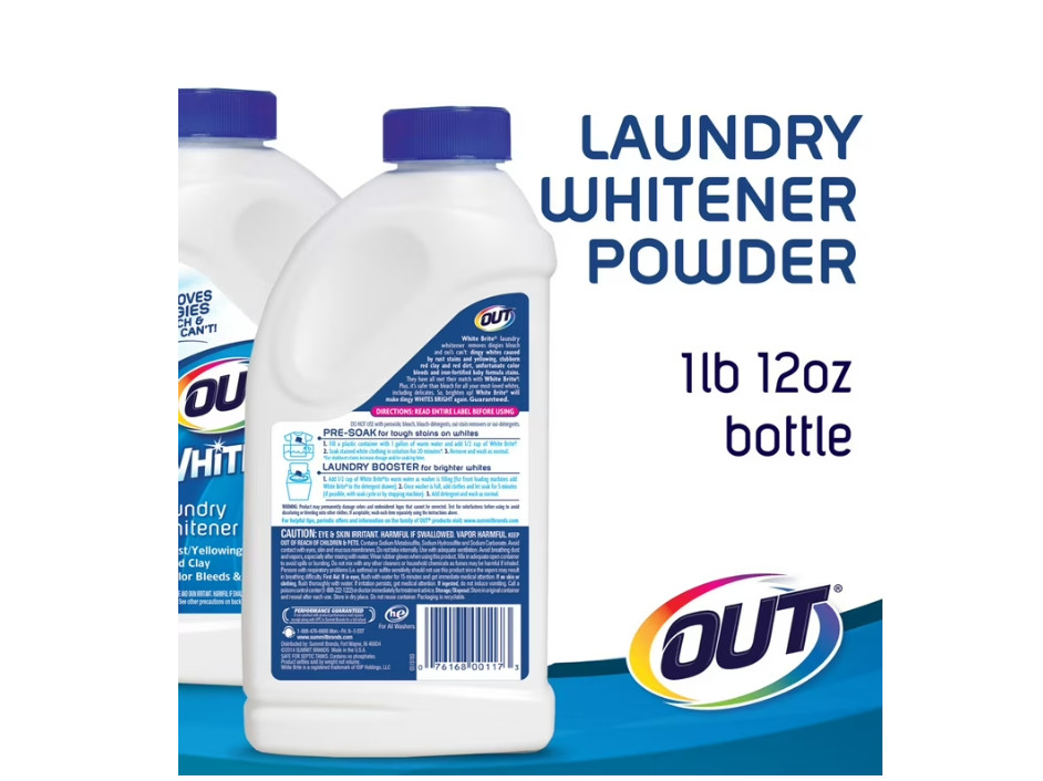Out White Brite Laundry Whitener, 28 Ounces, 3pack