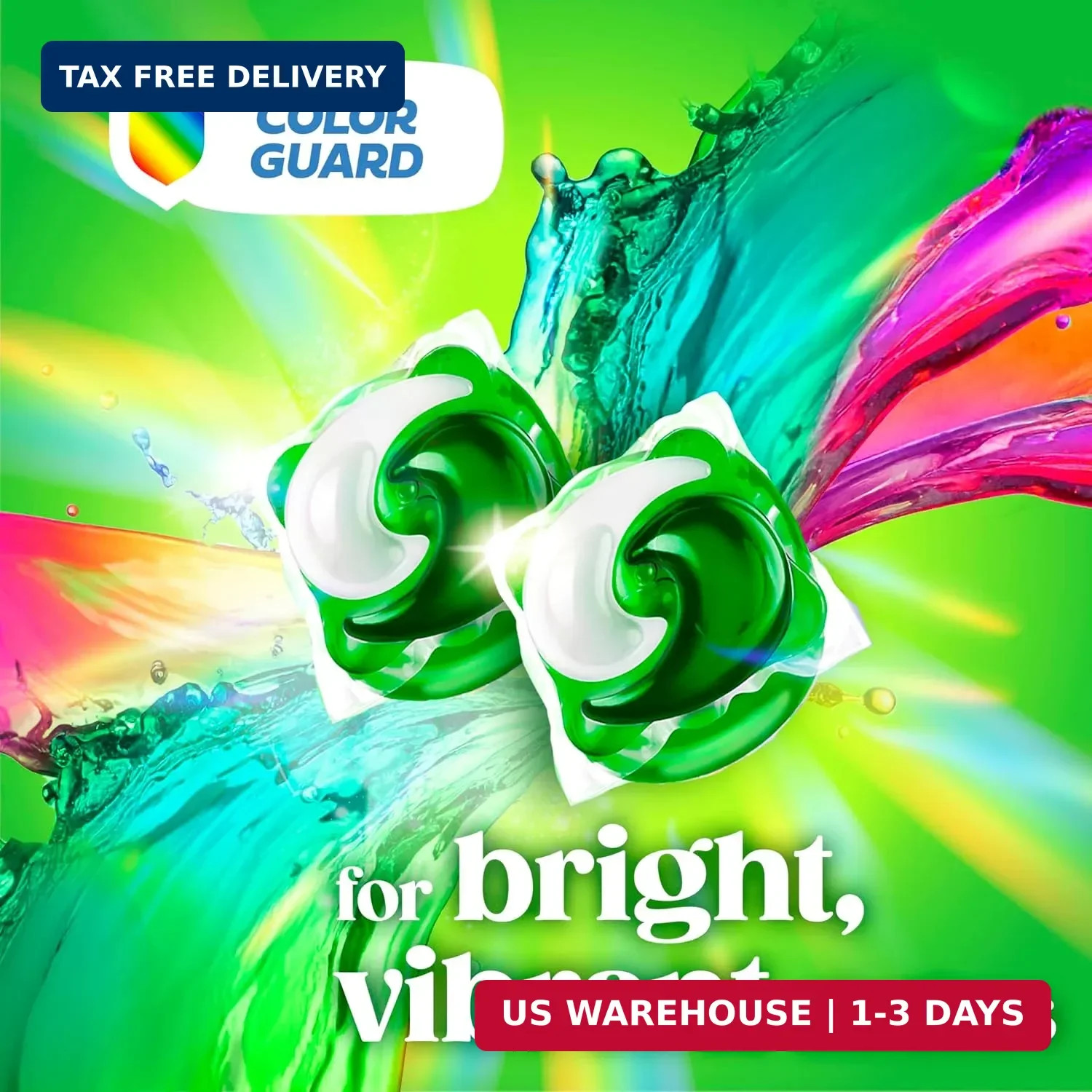 Gain Flings Liquid Washing Detergent Pods, Now with Odor Defense + Color Guard,