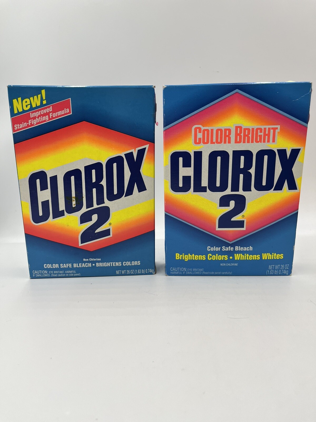 NEW! Vintage ~ Clorox 2 Bright Colors 26 oz – 2 Boxes!!