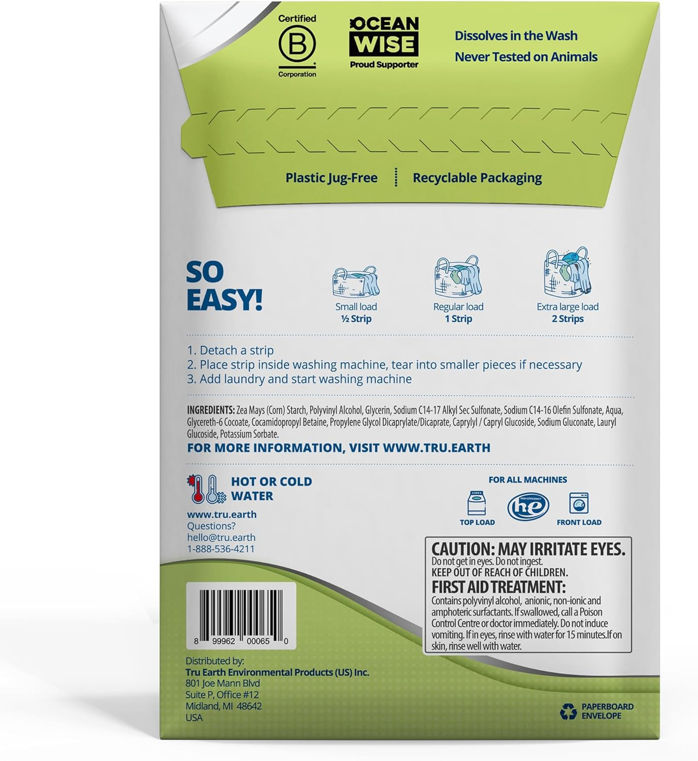 Tru Earth Platinum – Heavy Duty Laundry Detergent Sheets – up to 64 Loads (32 Co