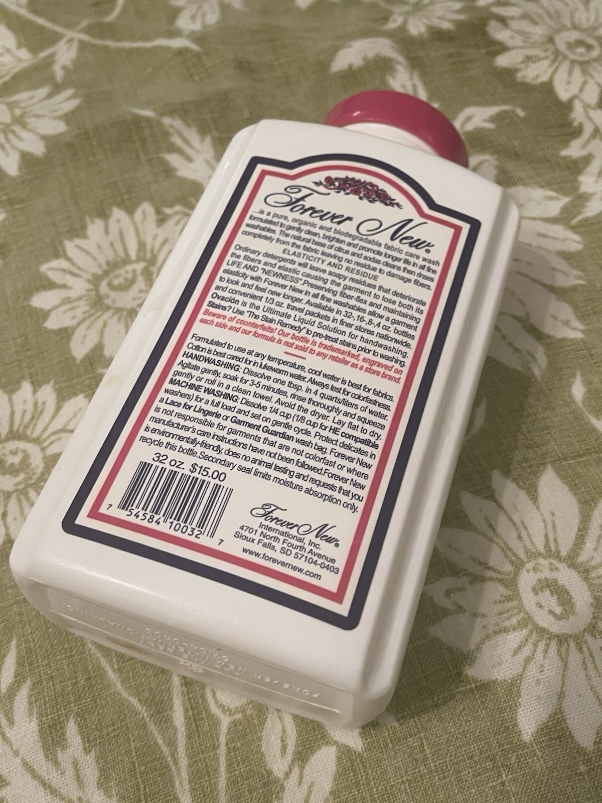 Forever New Fabric Care Wash 32 oz (Approx. 1/4) 4 oz (Full) The Original