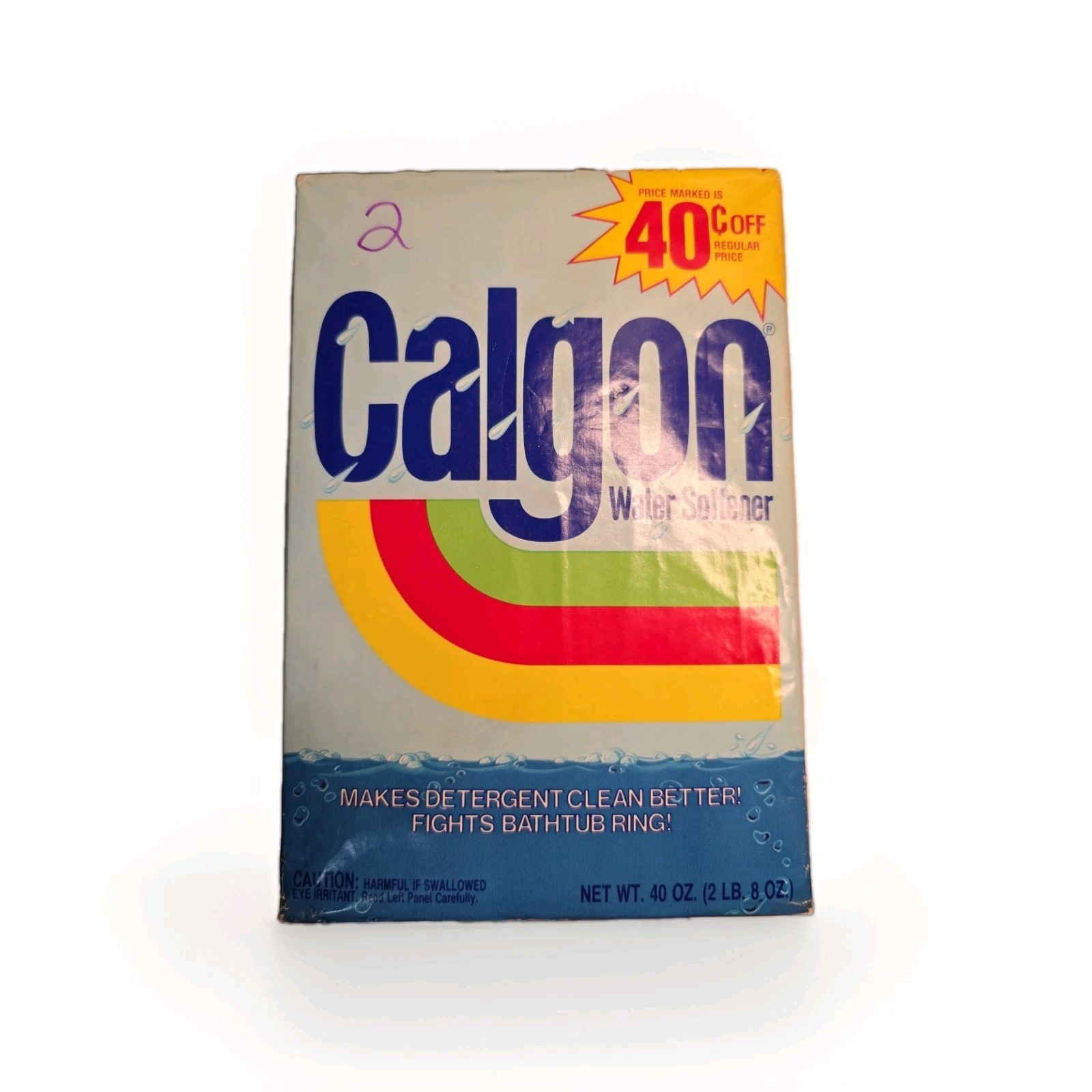 Vintage Calgon Water Softener Powder Discontinued Unopened 40oz