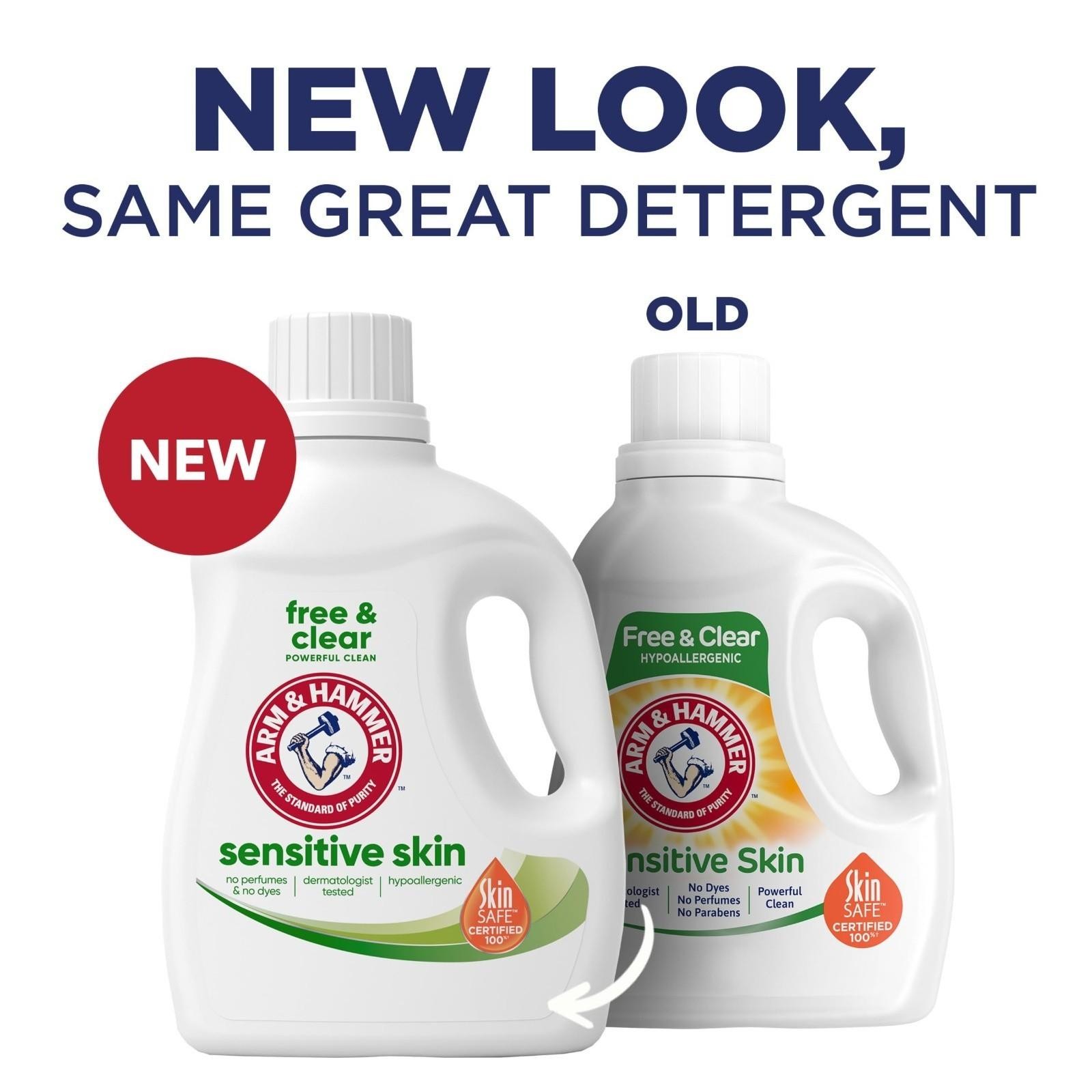 Arm & Hammer Free & Clear Liquid Laundry Detergent for Sensitive Skin, 105 Oz