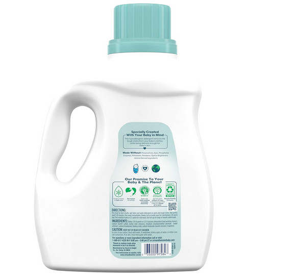 ARM & HAMMER Baby, 77 Loads Liquid Laundry Detergent, 100.5 Fl oz