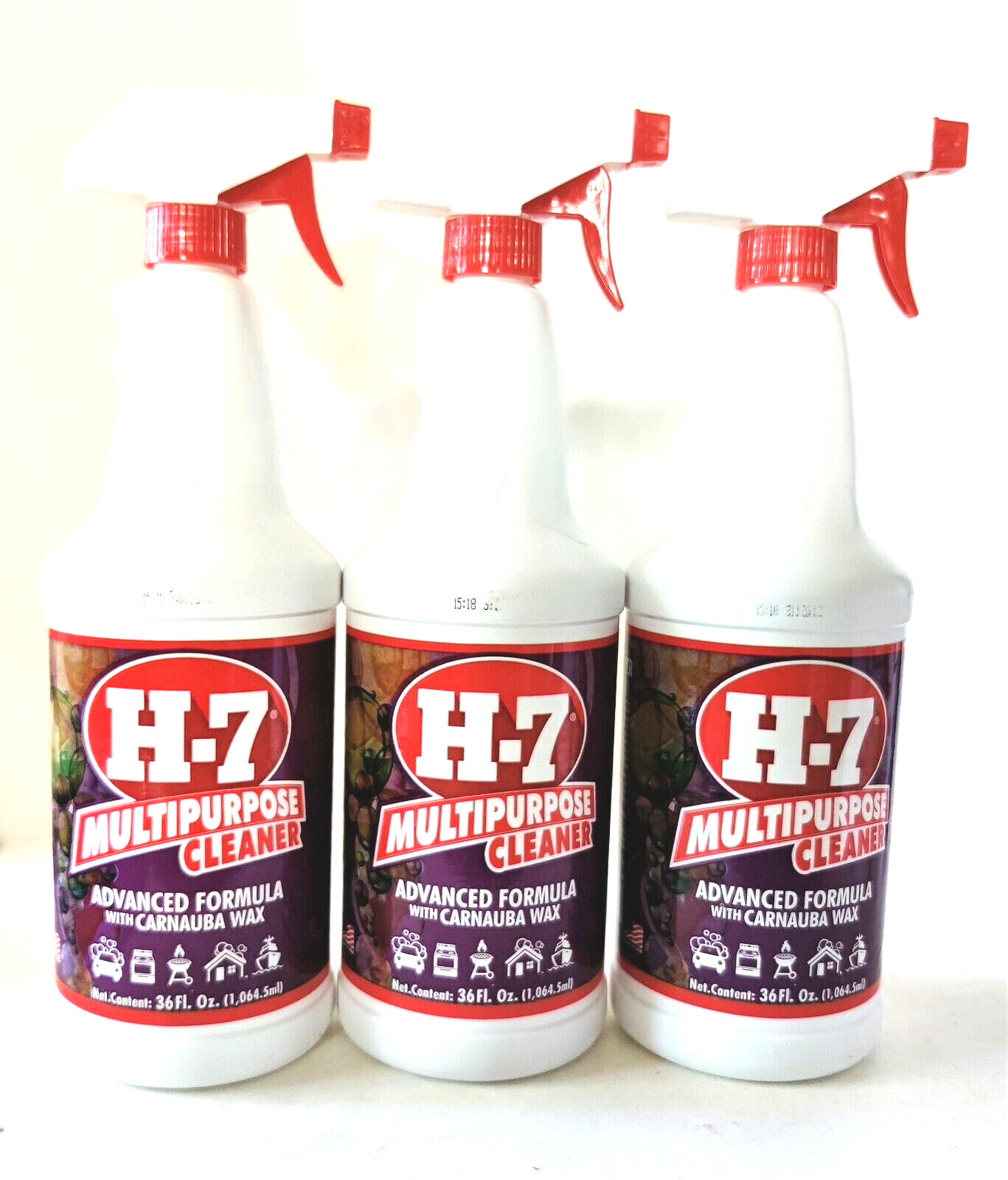 3 Bot H-7 Multipurpose Cleaner Carnauba Wax Spray Tuff Home Car Kitchen Stove SD