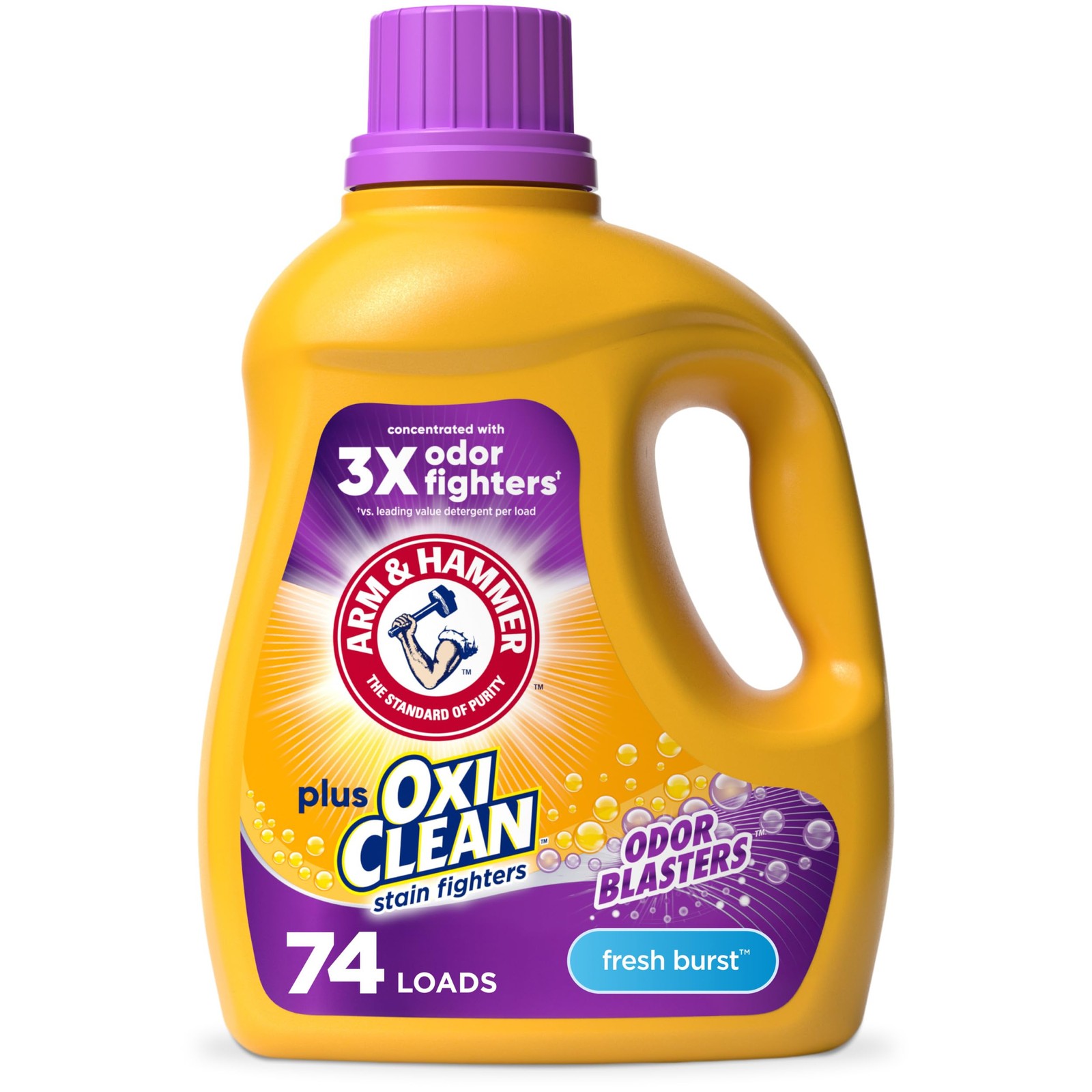 ARM & HAMMER Plus OxiClean with Odor Blasters Liquid 96.2 Fl Oz (Pack of 1)