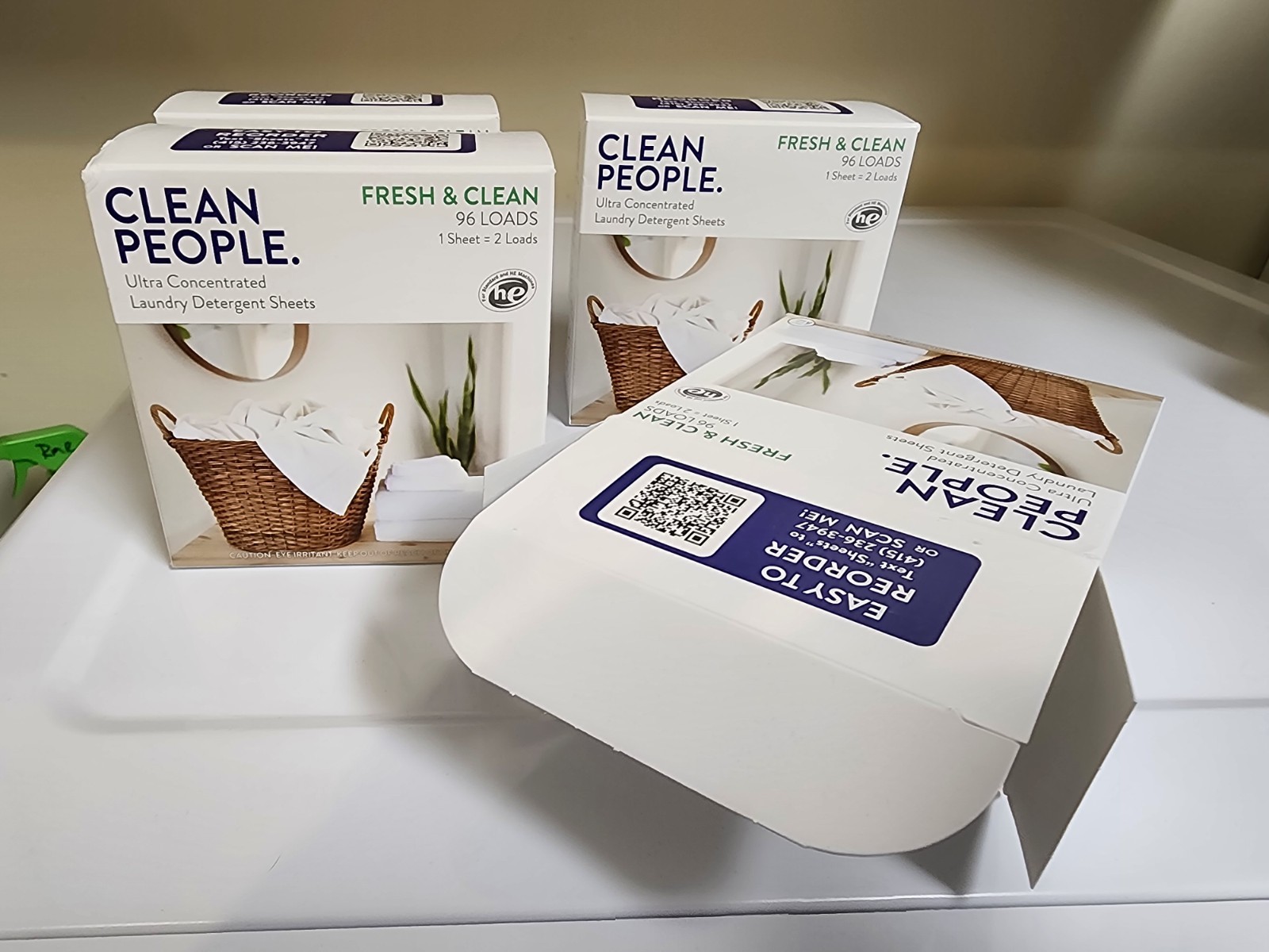 Clean People Laundry Detergent Sheets – Fresh Scent, 96 Ultra Concentrated Pack