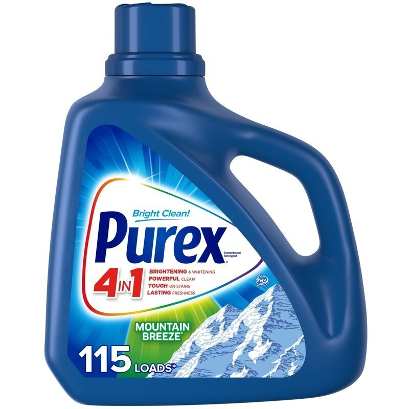 Liquid Laundry Detergent Mountain Breeze Stain Lifting 115 Loads Fresh Clean New