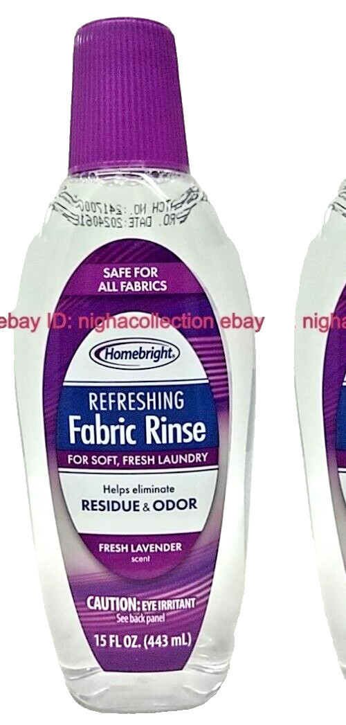 3 X H.bright Laundry Fabric Rinse Eliminates Residue Odor Fresh Lavender 15 ozEa