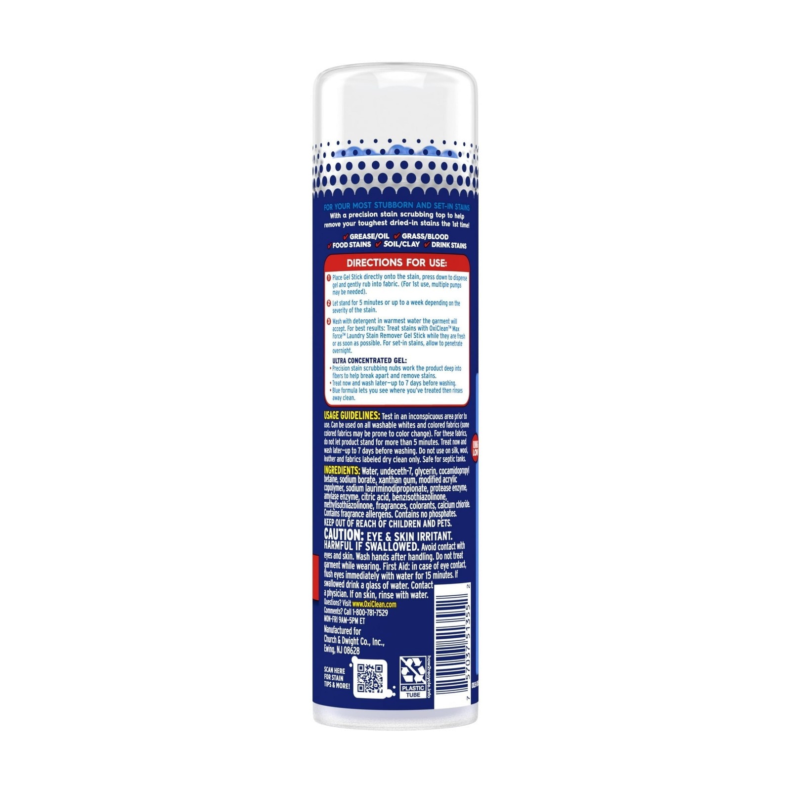 OxiClean MaxForce 5 in 1 Stain and Power Spot Remover Gel Stick 6.2oz (3 Pack)