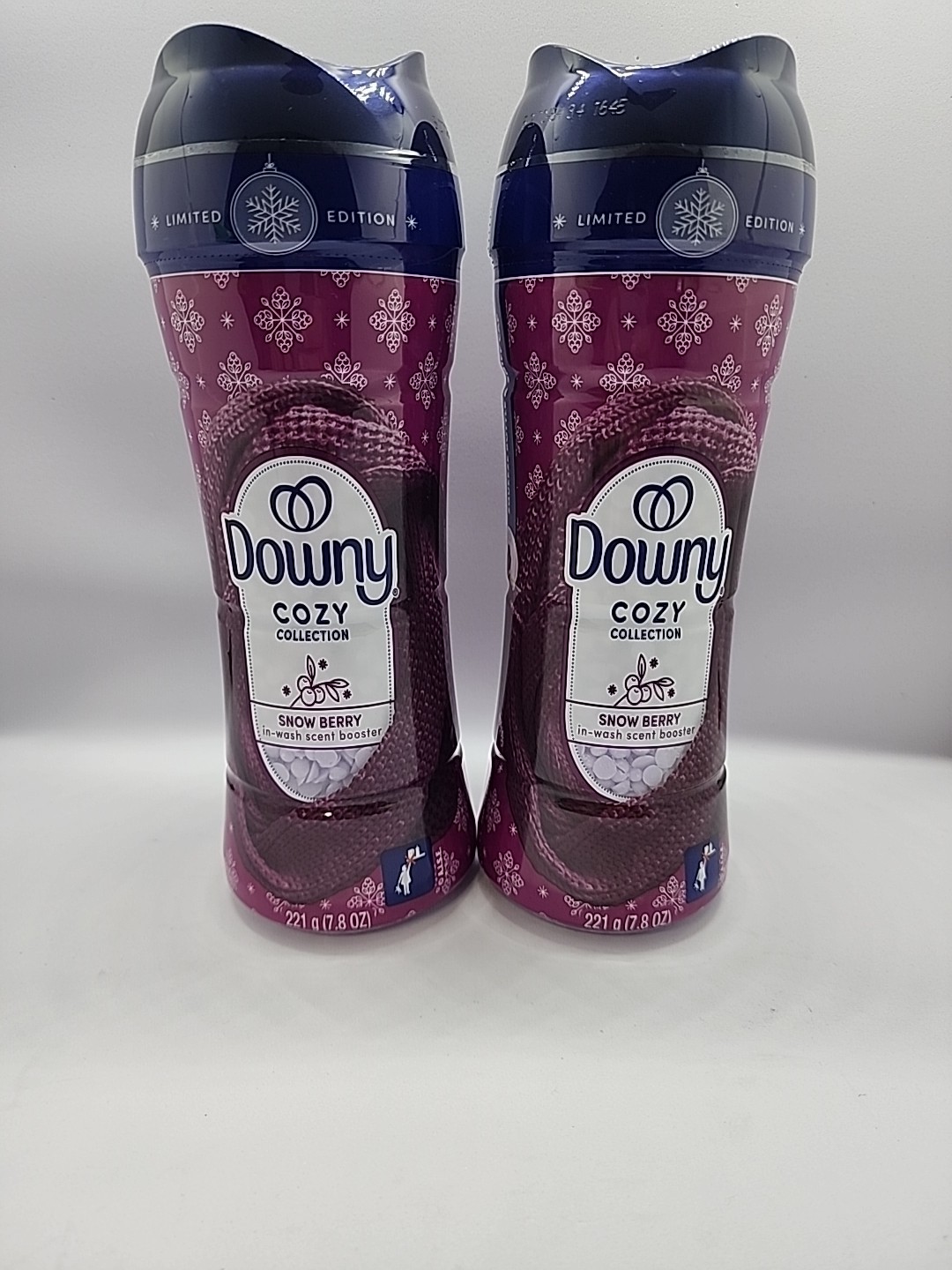 DOWNY COZY COLLECTION Laundry Scent Booster SNOW BERRY 7.8 Oz Ea Set of 2