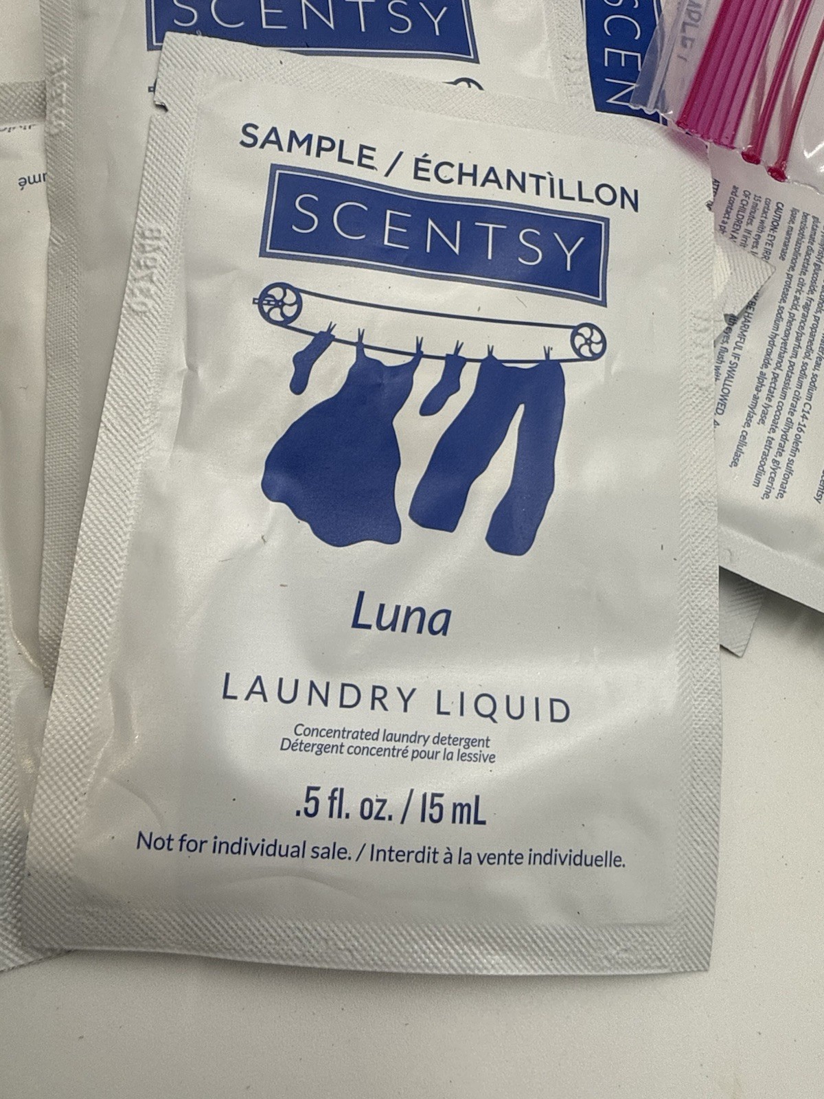 Scentsy Laundry Liquid & Scent Soft Samples Lot of 11 Luna NEW