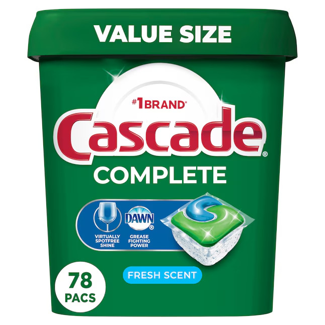 Cascade Complete 78 -Count Fresh Scent Dishwasher Detergent