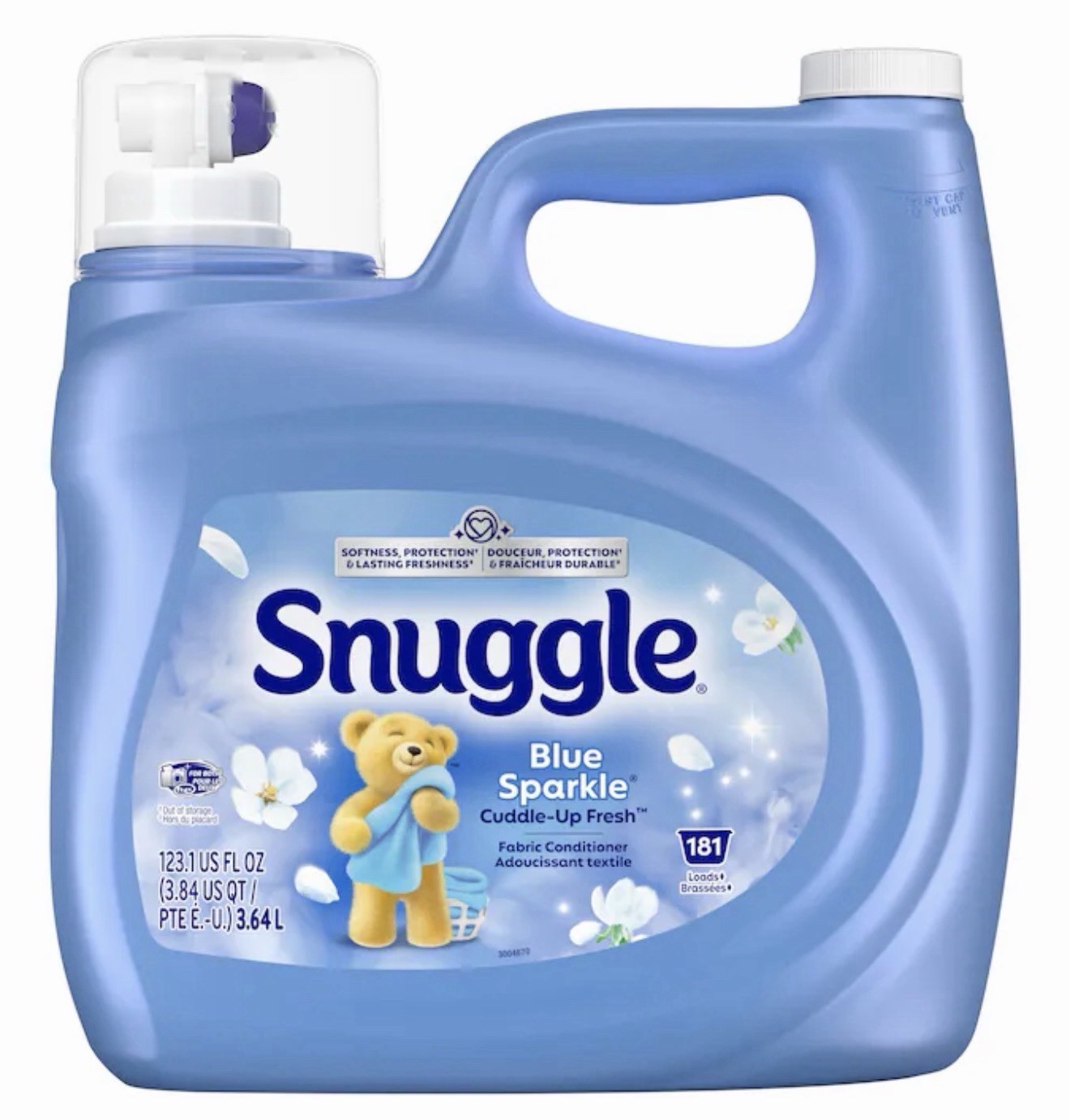 Snuggle Blue Sparkle Fabric Softener Liquid 181 Loads 123.1 -fl oz New Sealed