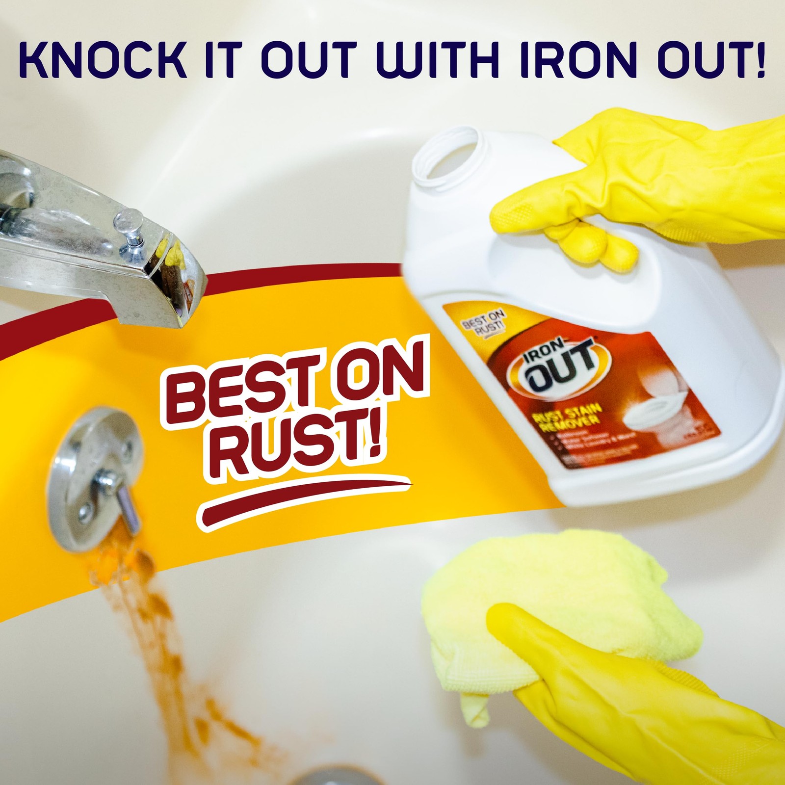 Iron OUT Powder Rust Stain Remover, Remove and Prevent Rust Stains in Bathrooms,