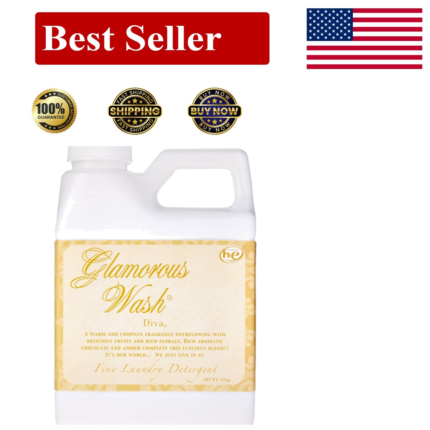 TYLER Glamorous Laundry Wash Detergent, Diva, 16 Ounce