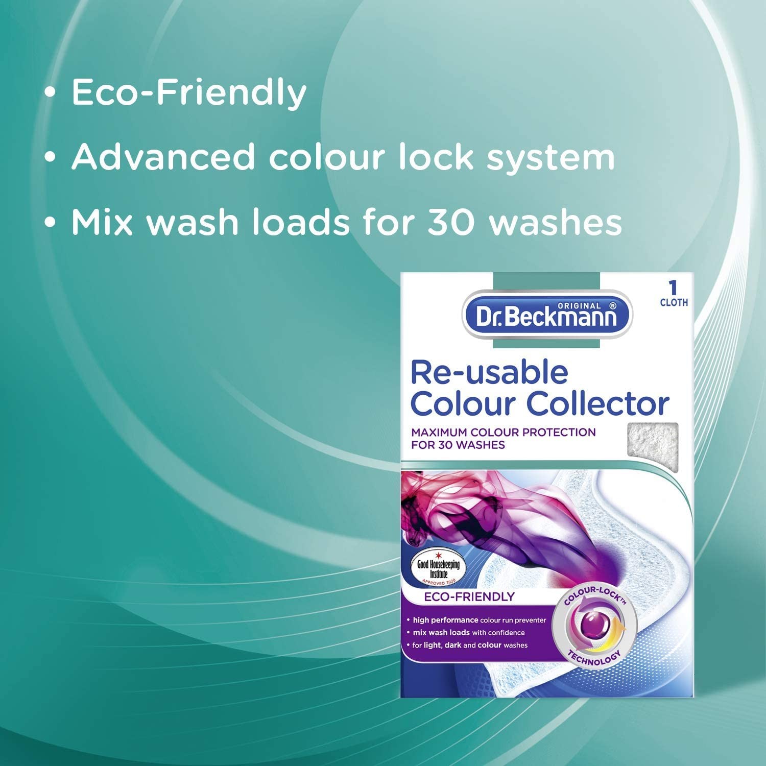 Dr Beckmann Reusable Colour Collector Cloth For Laundry 30 Washloads Natural …