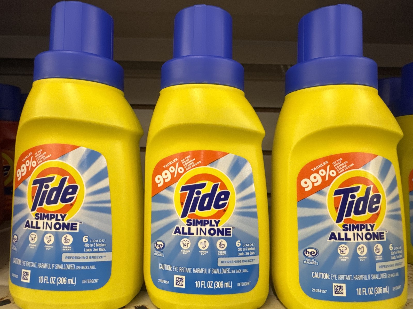 3 Pack Tide Simply Clean Fresh Laundry Detergent Liquid 46oz