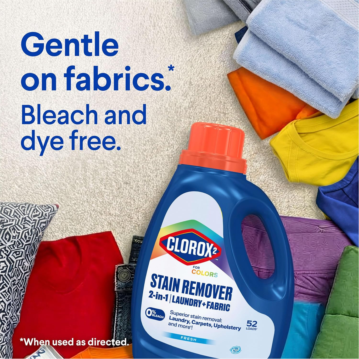 Clorox 2 for Colors Stain Remover and Laundry Additive, Original, 33 Fluid Ounce