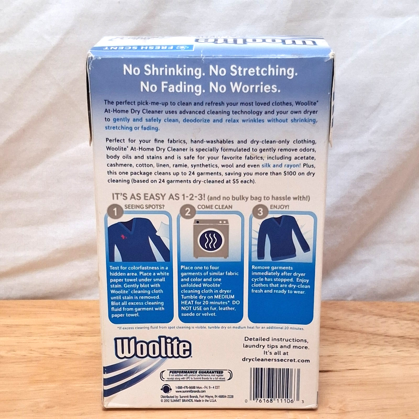 Open Box Woolite At-Home Dry Cleaner 6 Loads 20 Min Fresh Scent Discontinued