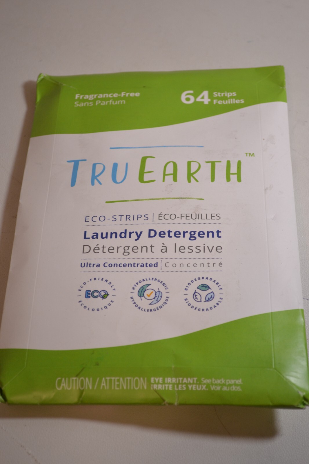 Tru Earth Eco-Strips Laundry Detergent (Fragrance Free) – Eco-Friendly 64 loads