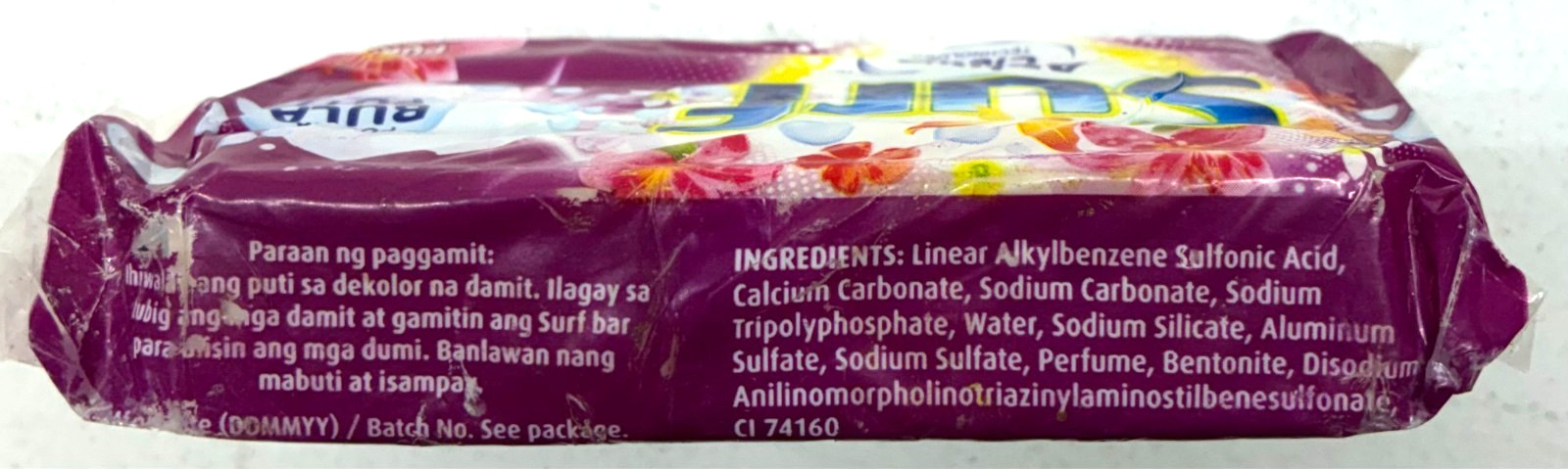 Surf Active Clean Laundry Detergent Bar Soap Purple Bloom 120g X 3 New Sealed