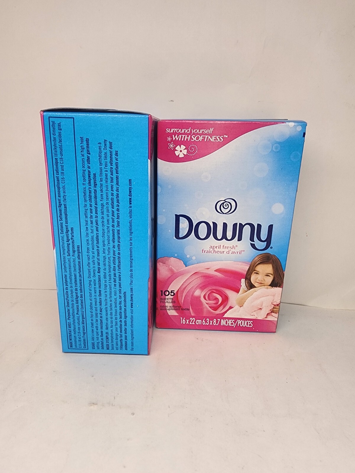 2 Boxes Downy April Fresh 105 Count Fabric Softener Sheets With Softness