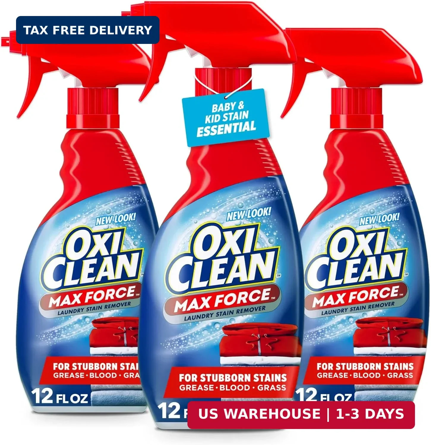 Max Force Laundry Stain Remover Spray, Newborn & Baby Essentials, Stain
