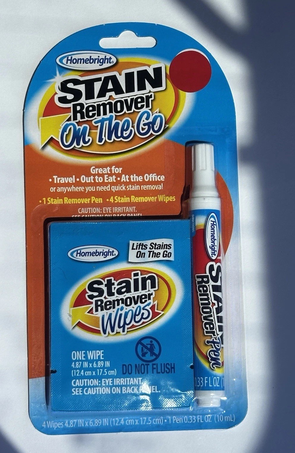 2x Lot Homebright Stain Remover Pen +4 Stain Remover Stick On The Go- 0.33 FL OZ
