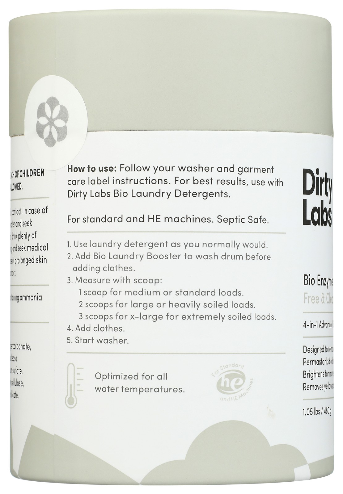 Dirty Labs Bio Enzyme Laundry Booster 1.05 Lb 6 Pack