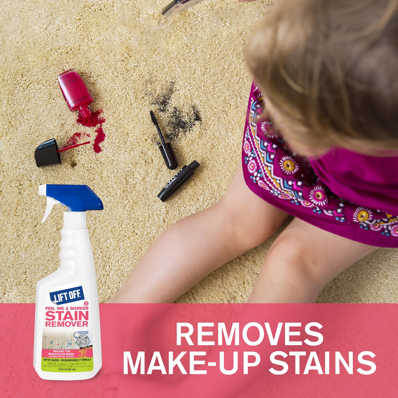 40901 Pen, Ink & Marker Stain Remover – Removes Nail Polish, Makeup, and Dyes…