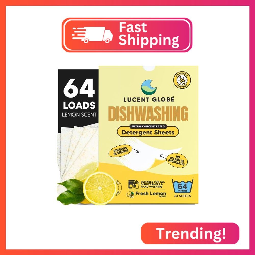Lucent Globe Dishwasher Dishwashing Detergent Sheets, Dish Soap & Dishwashing Ta
