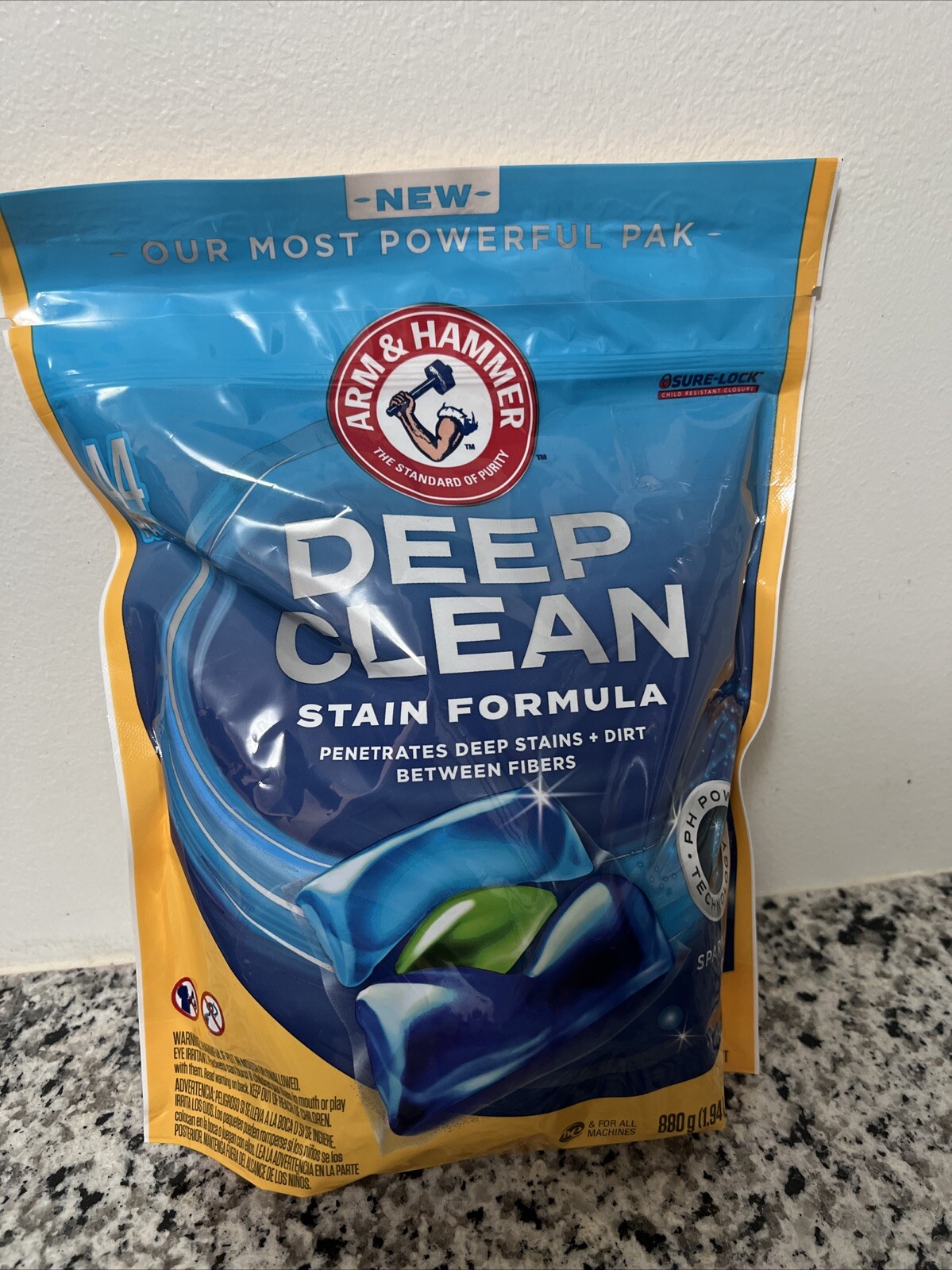 ARM & HAMMER Deep Clean Stain Formula, Laundry Detergent Power Paks, 44 Loads ✅