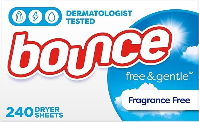 Bounce 24684 Unscented Gentle Fabric Softener Dryer Sheets – 240 Pieces