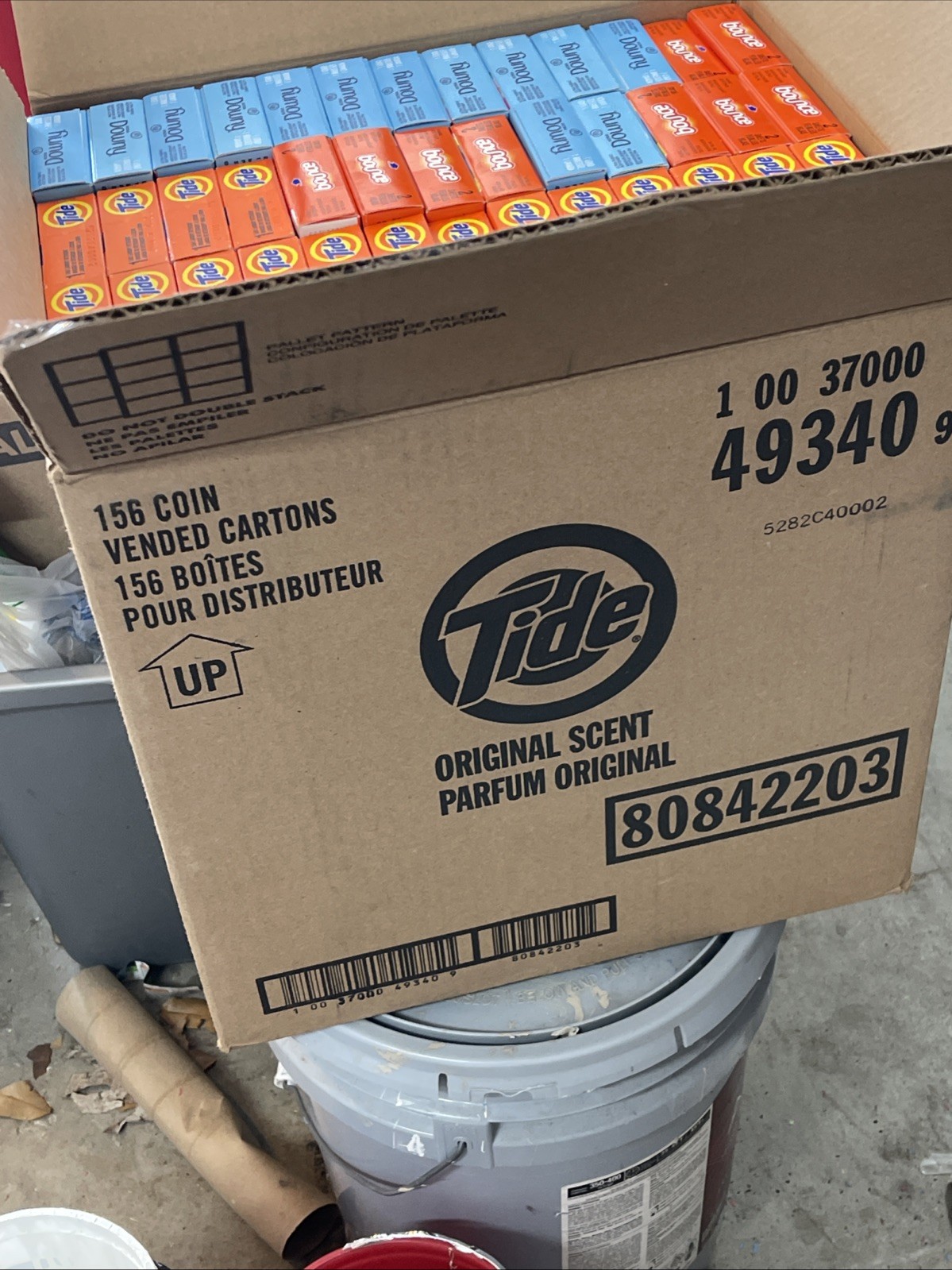 Tide 493409 Powder Laundry Detergent Full Case Mix Of Tide Bounce And Downy