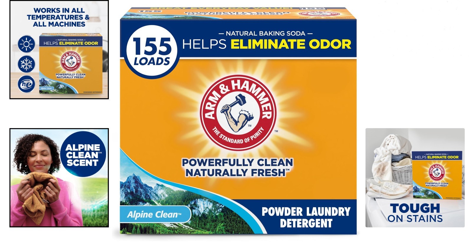 Powerful Stain Fighter Powder Laundry Detergent, 153 oz – Alpine Fresh Scent