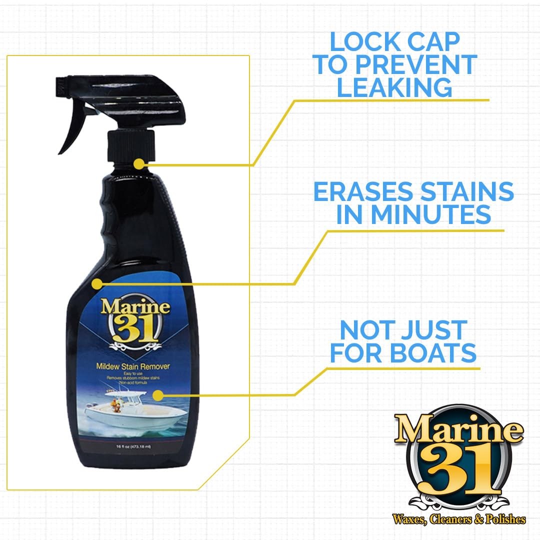 Marine 31 Mildew Stain Remover & Cleaner | Effective for 1 Pound (Pack of 1)