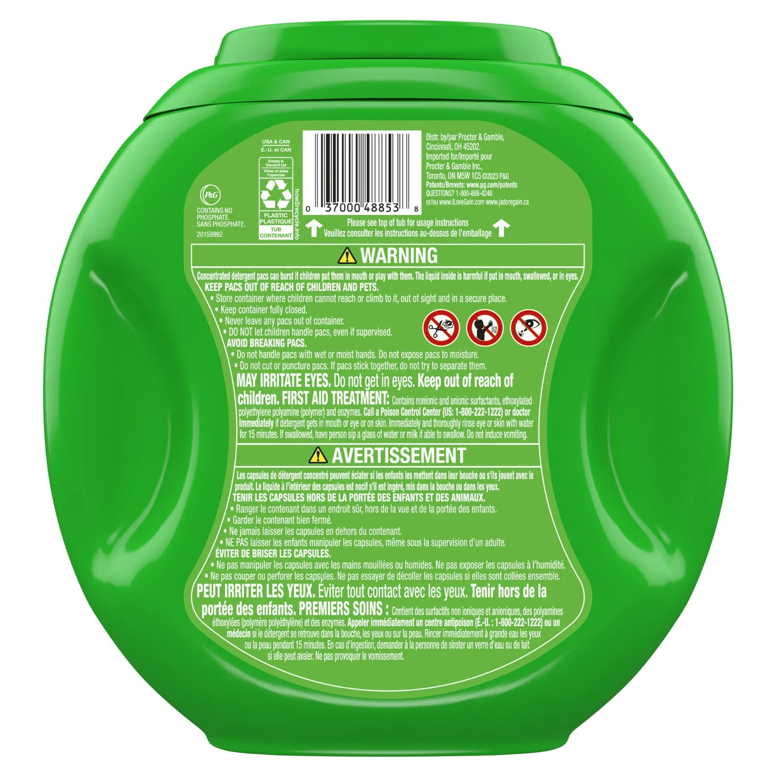 Gain Flings Laundry Detergent Pacs, 3-in-1 Oxi Boost and Febreze, Original Scent