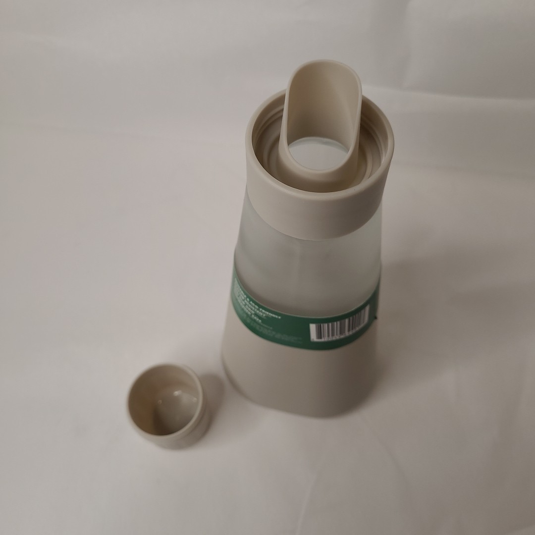 Cleancult Laundry Glass Bottle Dispenser Off-White Refillable Detergent 20oz NEW