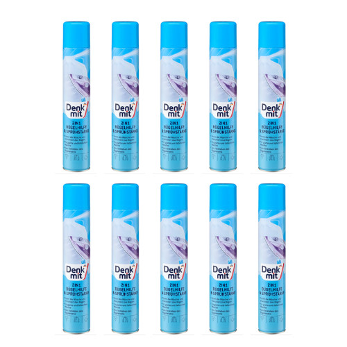 10 x 500ml Denkmit Ironing aid & spray strength 2in1