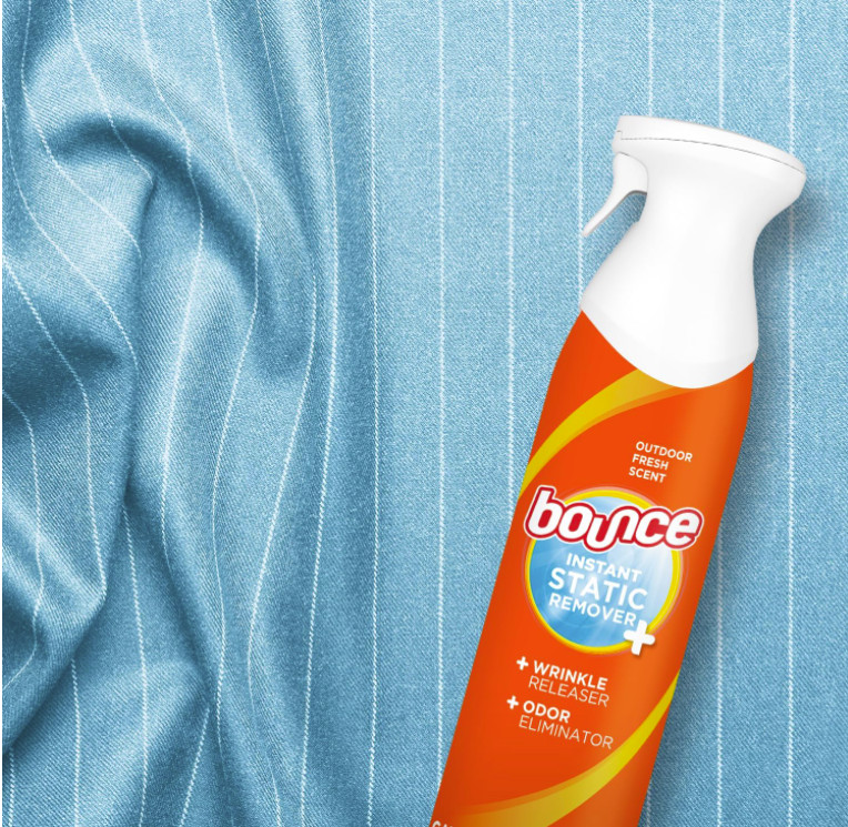 Bounce Anti Static Spray, Wrinkle Release, Odor Eliminator, 9.7oz