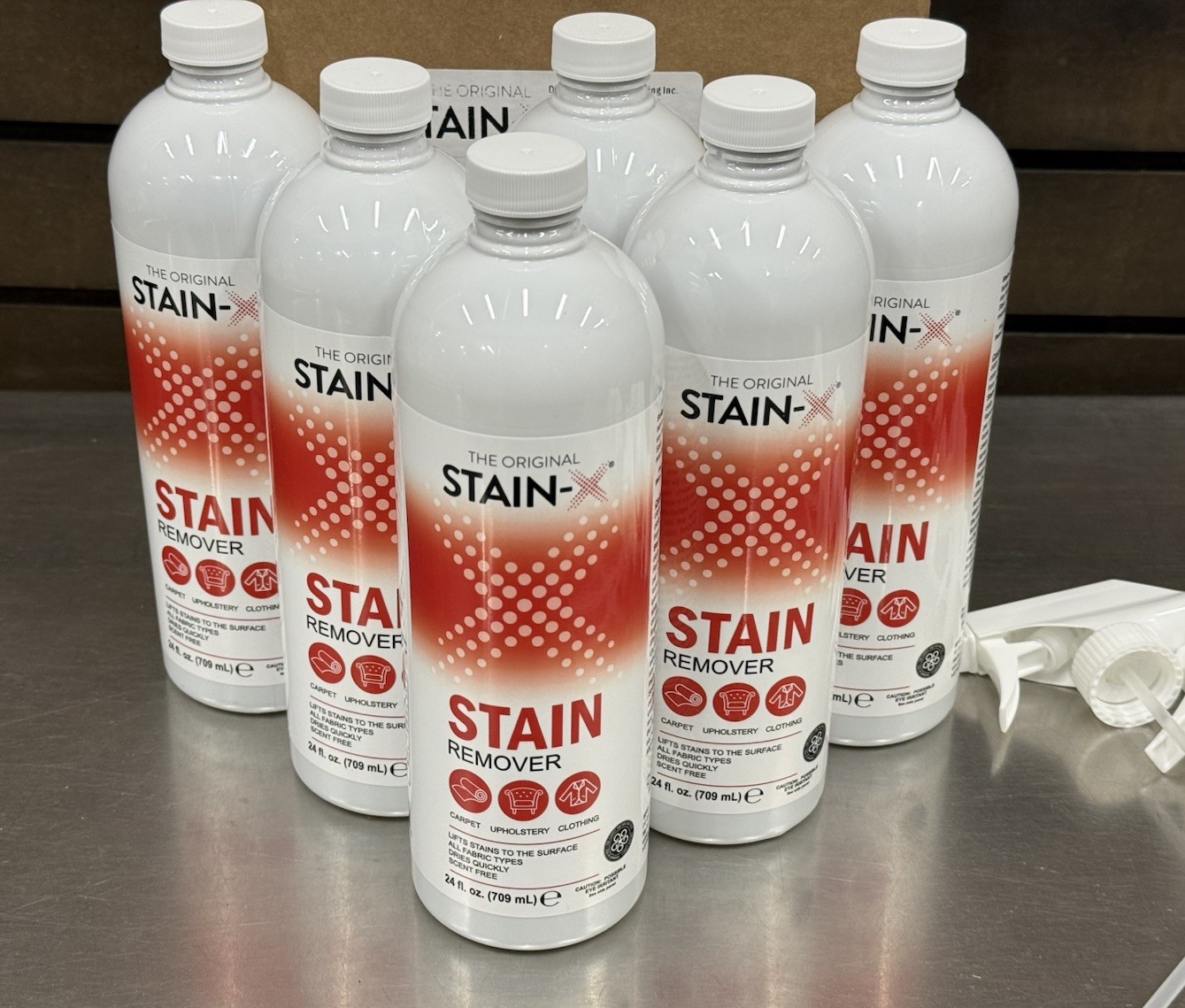 Pack of 6 – Stain-X Stain Remover 24 fl oz. For Carpet, Upholstery, Clothes