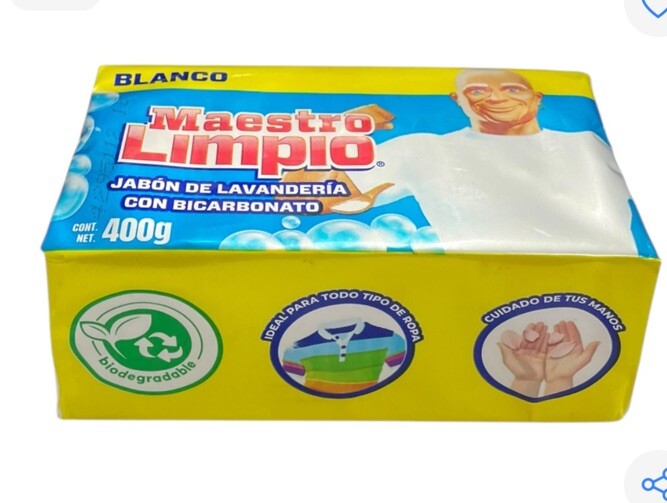 6 Pack MAESTRO LIMPIO JABON DE LAVANDERÍA EN BARRA 400G STAIN REMOVER SOAP