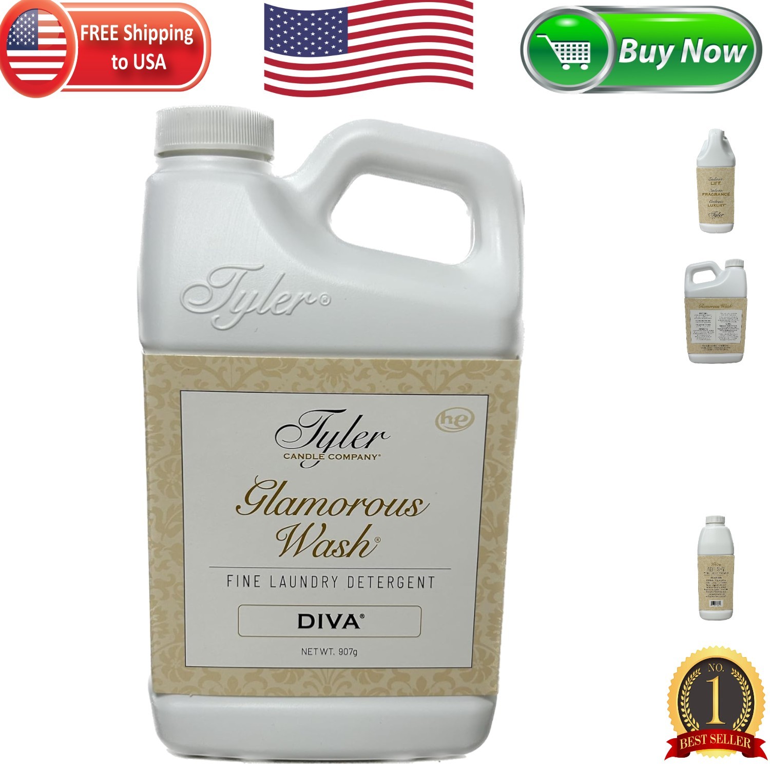 32 Oz Tyler Glam Laundry Detergent – Luxurious Floral Scent, Gentle on Delicates