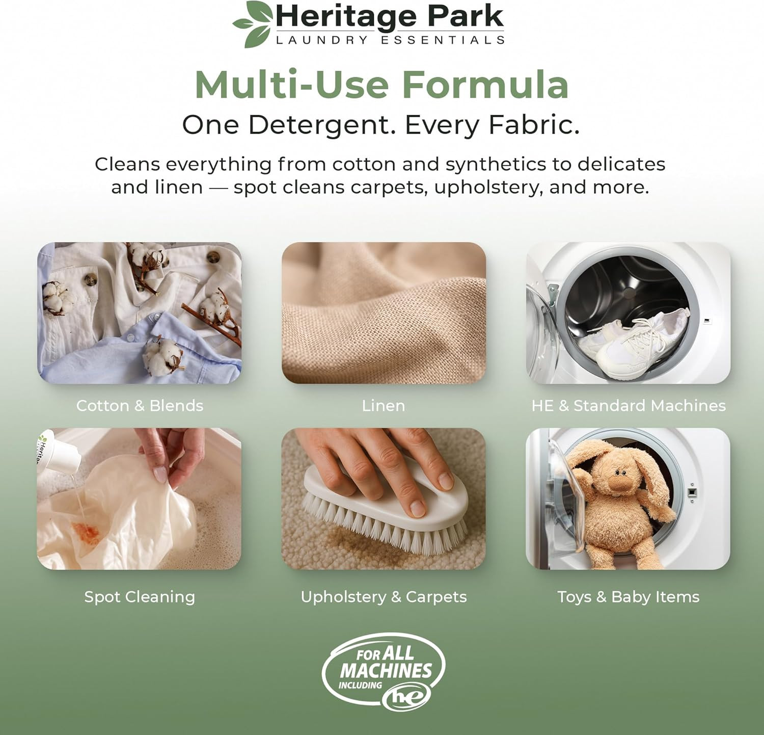Heritage Park All-Purpose Shore Breeze, Lightly Scented, Ph-Neutral Laundry Dete