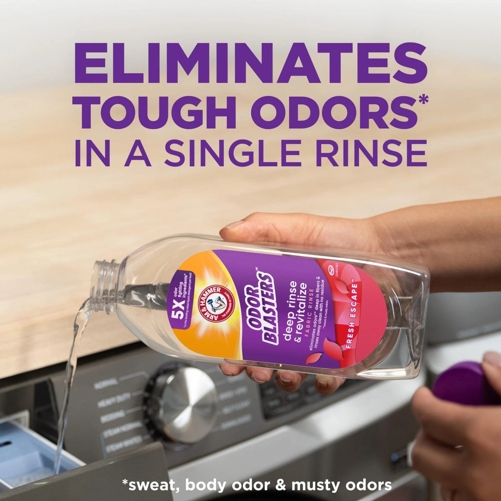 ARM & HAMMER Odor Blasters Deep Rinse and Revitalize Fabric Rinse, Laundry Ad…