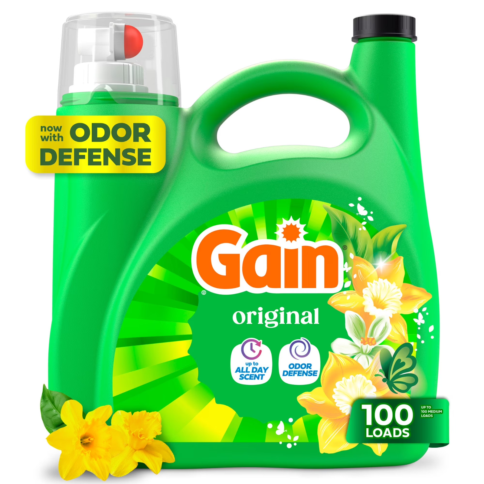 Gain Laundry Detergent Liquid Original Scent, 132 fl oz, 100 Loads