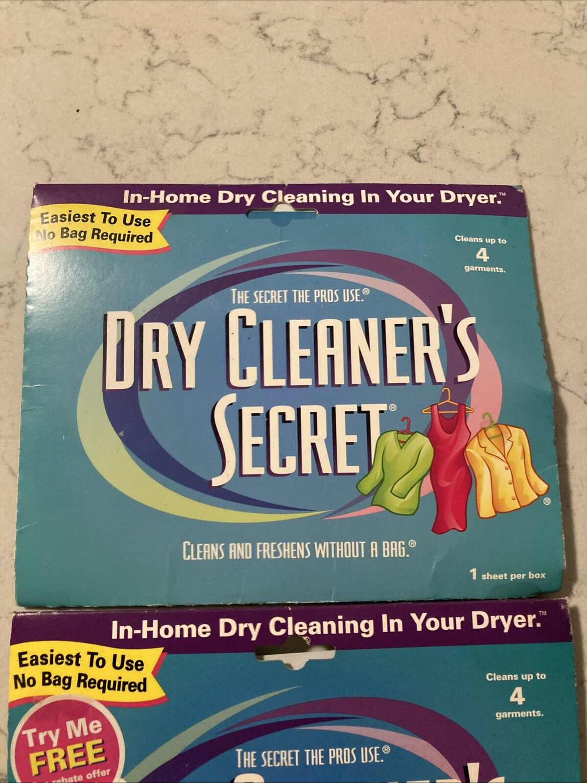 DRY CLEANER’S SECRET at Home Dry Cleaning In Your Dryer 2 Sheets Sealed