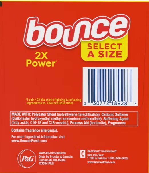 Bounce Select a Size Fabric Softener Dryer Sheets, Outdoor Fresh – 400 Count
