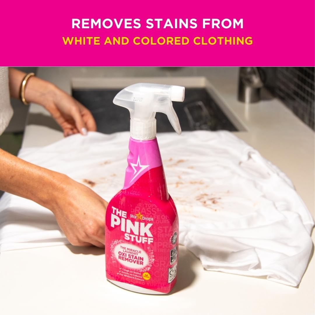 The Pink Stuff Miracle Laundry Oxi Stain Remover Spray For Tough Stains 1 Count